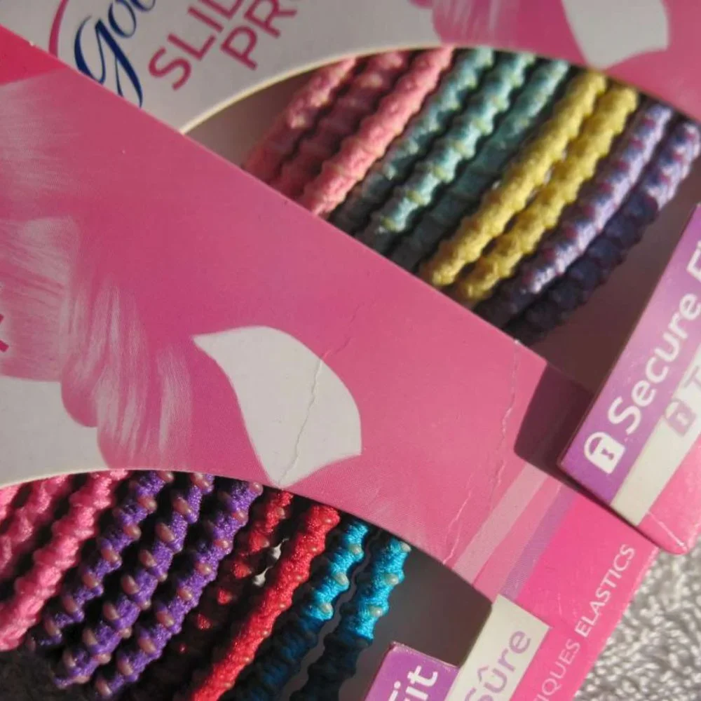 10 Goody Ouchless Stay Put Ponytailer Hair Bands No Metal Elastics Pastel Colors